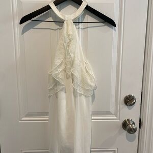 Alice and Olivia White/Off White Sleeveless Top